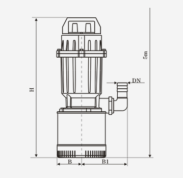 Plastic submersible pump