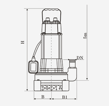 Submersible sewage cutter pump